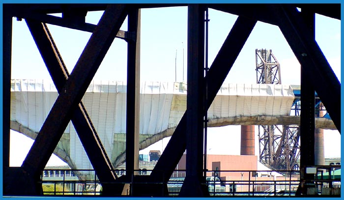 detroit superior bridge canvas painting