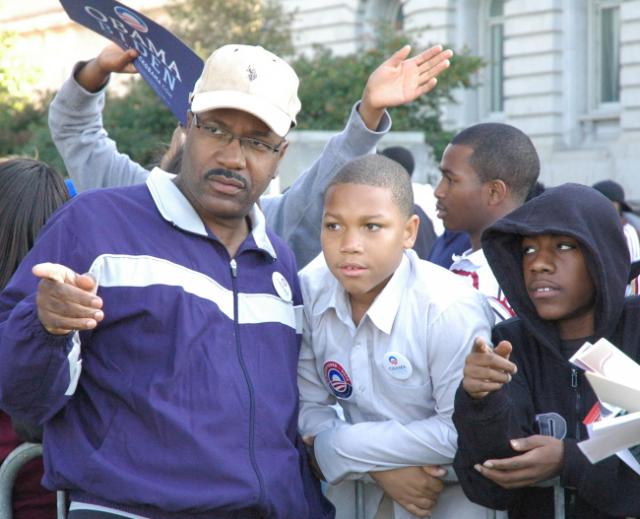 Cleveland 9th Ward City Councilman Kevin Conwell, friends and family, at The Russell Simmons Rally