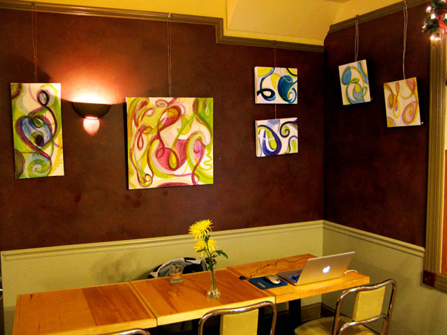 Bridget Ginley's work in Lucky's Cafe